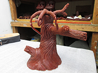 Detail of the trunk stand and eagle claws, wax, on 'The Eagle Has Landed' bronze sculpture by Miles Tucker.